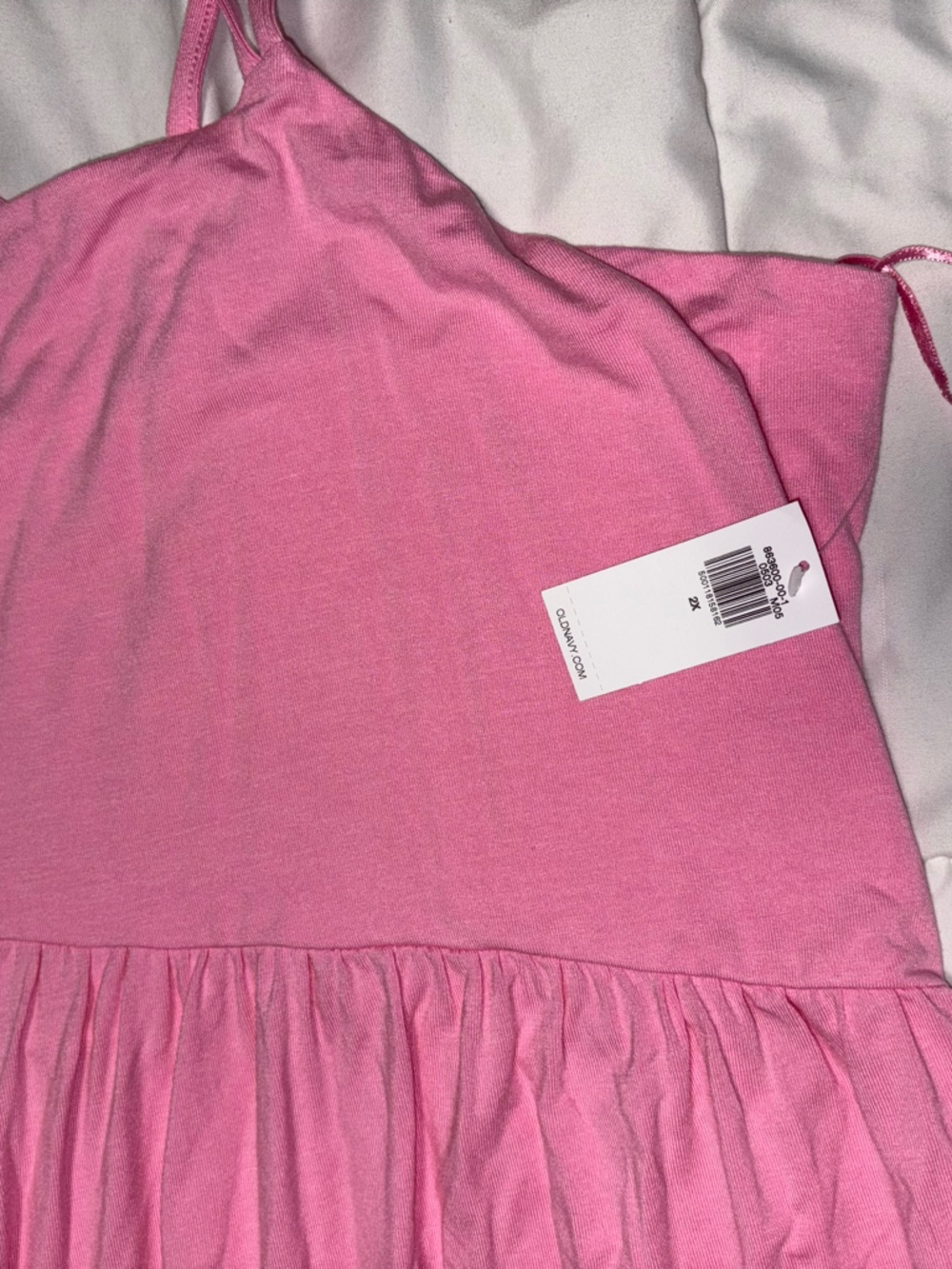 Old Navy Fit & Flare Strappy Mini Dress  Pink - sz 2X - NWT - Picture 4 of 7